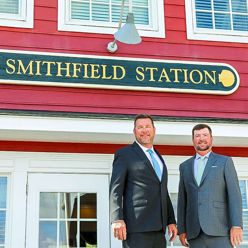 The Pack brothers outside Smithfield Station